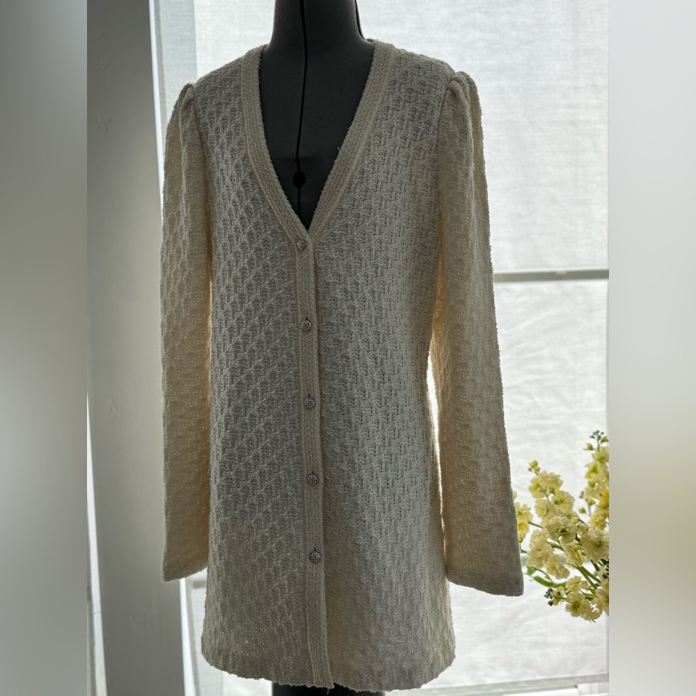 ST JOHN Couture Knit Cardigan Coat Jacket